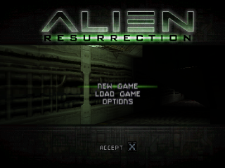 Alien Resurrection title screen for Playstation